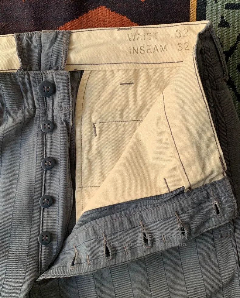 RRL Ralph Lauren RRL Ralph Lauren Retro Distressed Railway Stripe Casual Pa Size US 32 / EU 48 - 6 Thumbnail