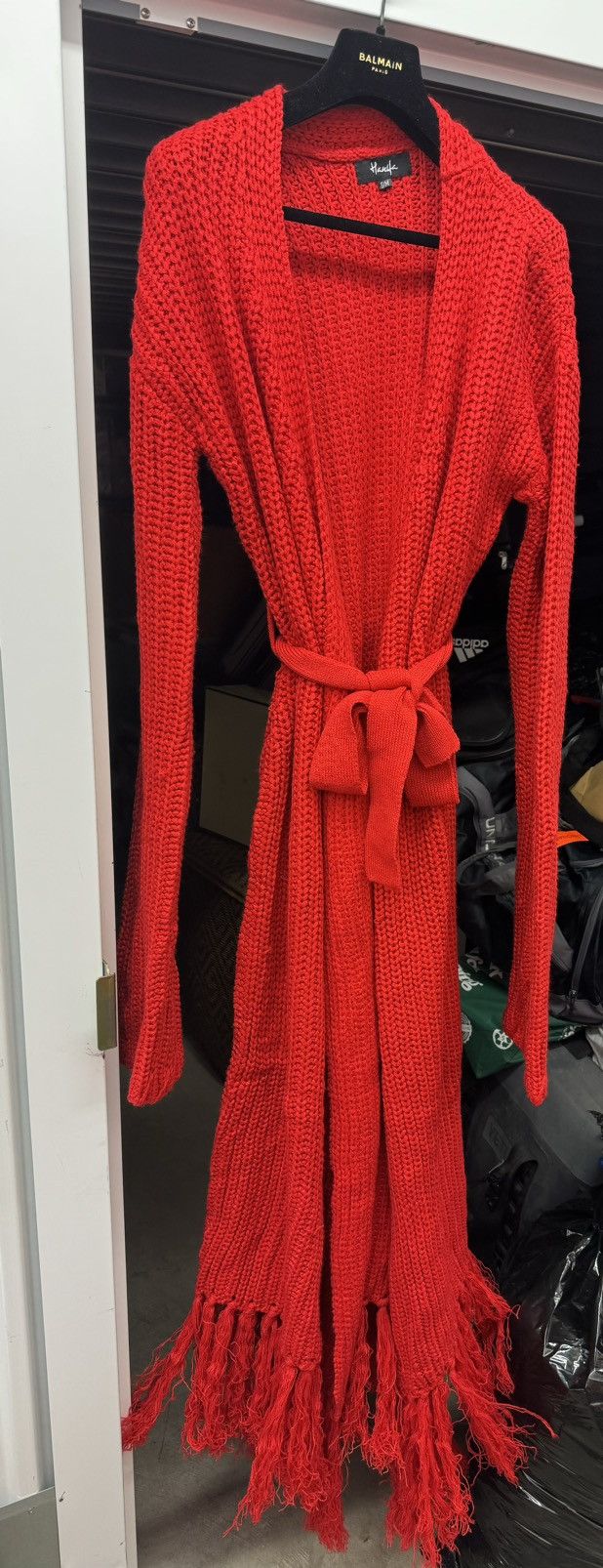 image of Hanifa Cardigan Dress Size S/m in Red, Women's