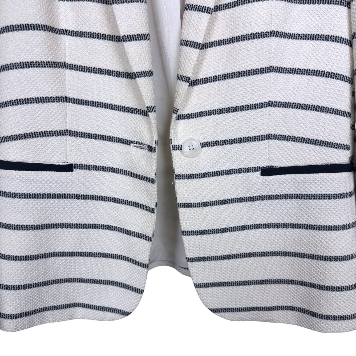 Tommy Hilfiger Tommy Hilfiger Blue White Nautical Blazer Women's 10 Work Size L / US 10 / IT 46 - 4 Thumbnail