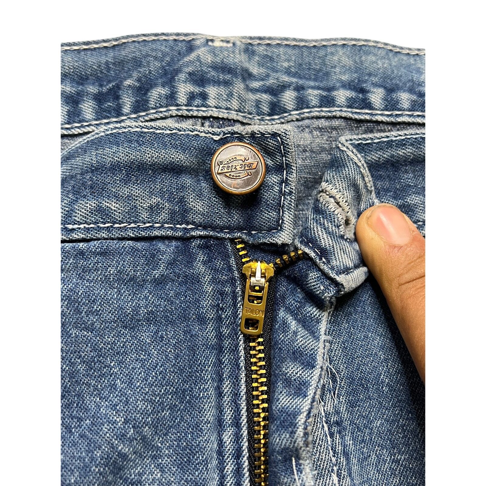 Dickies Dickies Jeans Mens Sz 40 Actual 37x29 Blue Talon VTG 80s Size US 40 / EU 56 - 3 Thumbnail