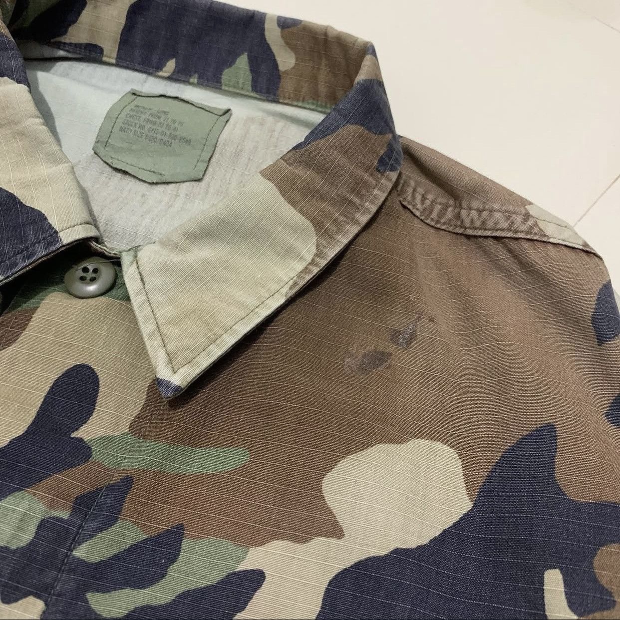 Other Coat - Hot Weather Woodland Camouflage Pattern Combat Jacket Size US M / EU 48-50 / 2 - 5 Thumbnail