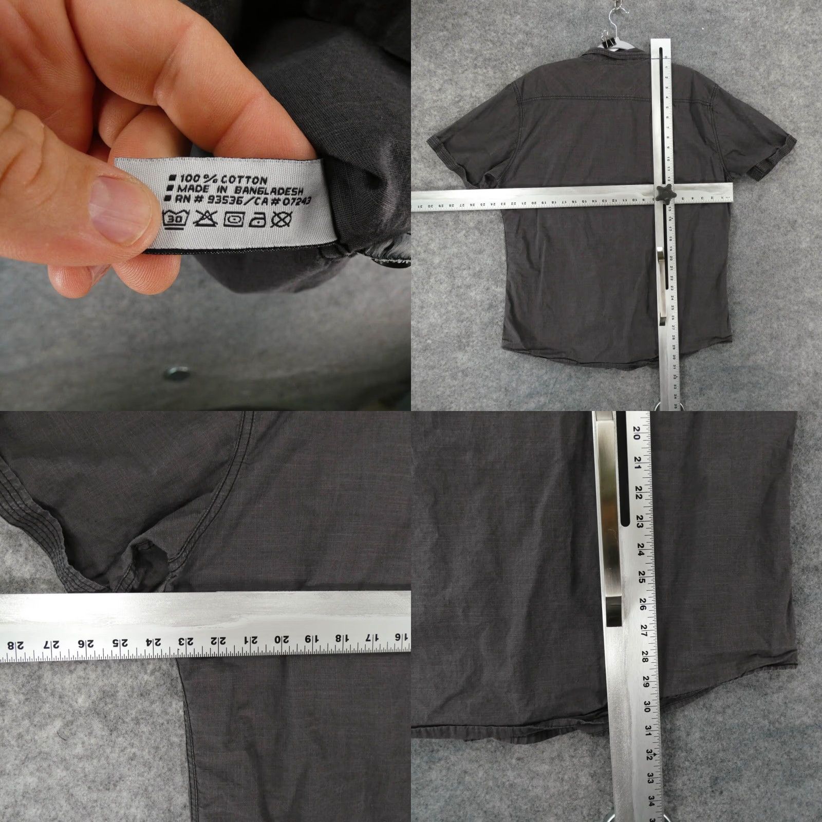 Ecko Unltd. Ecko Unltd Shirt Mens Gray Extra Large Short Sleeve Button Up w Logo Size US XL / EU 56 / 4 - 8 Thumbnail