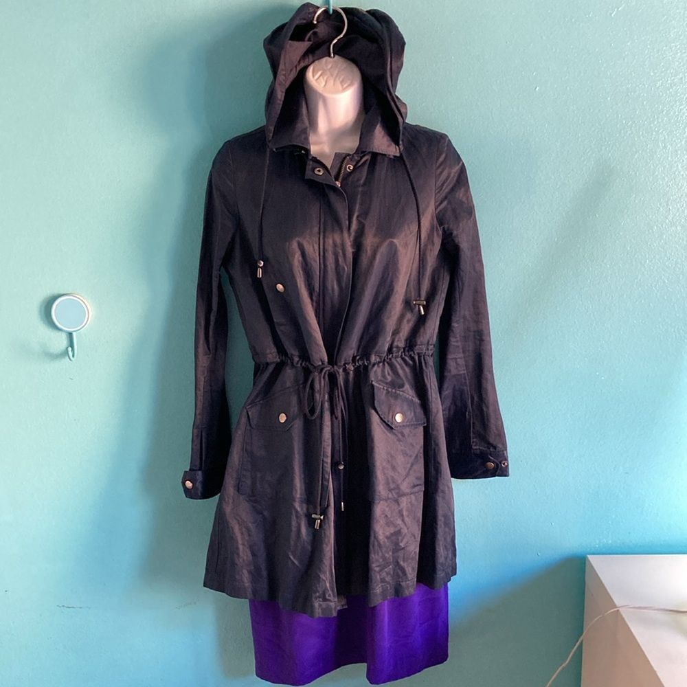 Joie Joie Eisner Utility Jacket XS Navy Blue Hip Length Trench Co Size XS / US 0-2 / IT 36-38 - 1 Thumbnail