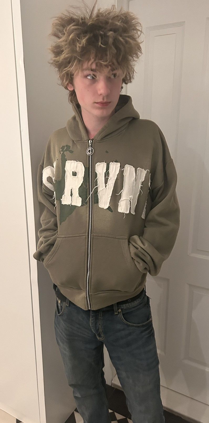 Other Clairvoyant Brand Green Hoodie, medium, white logo Size US M / EU 48-50 / 2 - 3 Thumbnail