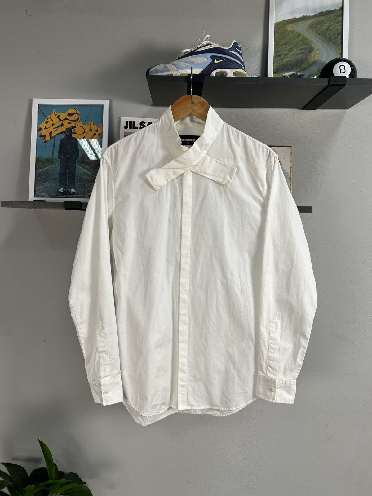 Designer Dsquared Designer collar white shirt Size US S / EU 44-46 / 1 - 1 Thumbnail
