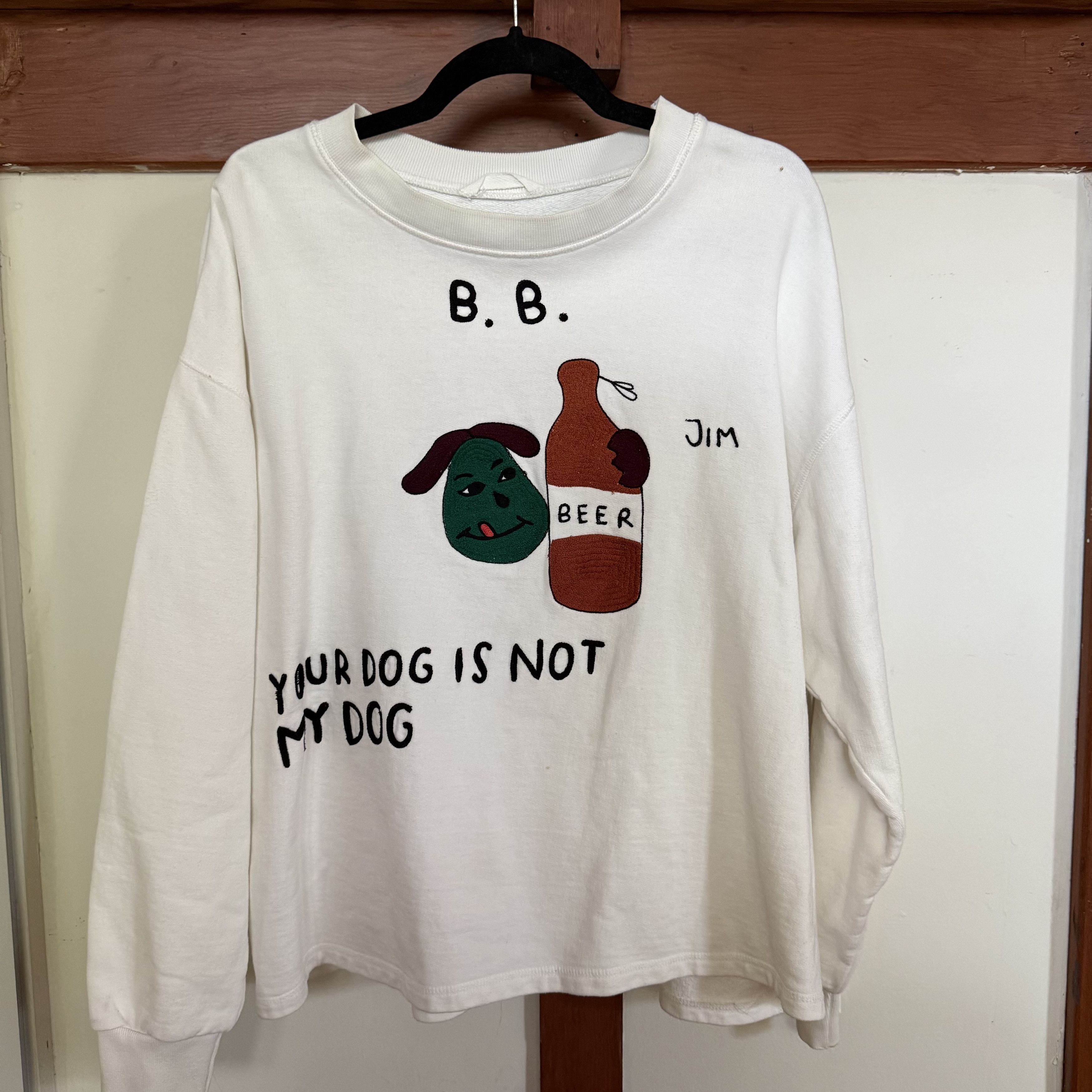 Bode Bode Your Dog Is Not My Dog Crewneck Sweater Size US M / EU 48-50 / 2 - 1 Thumbnail