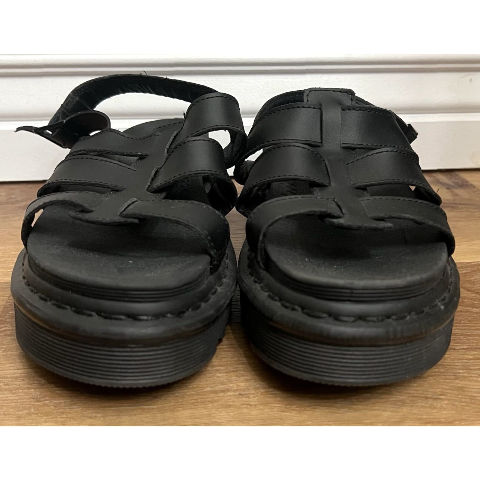 Dr. Martens Dr. Martens Yelena Hydro Leather Sandal Women Black Strappy Buckle 9 41 Casual Spring Summer Vintage No Size US 7 / IT 37 - 6 Thumbnail