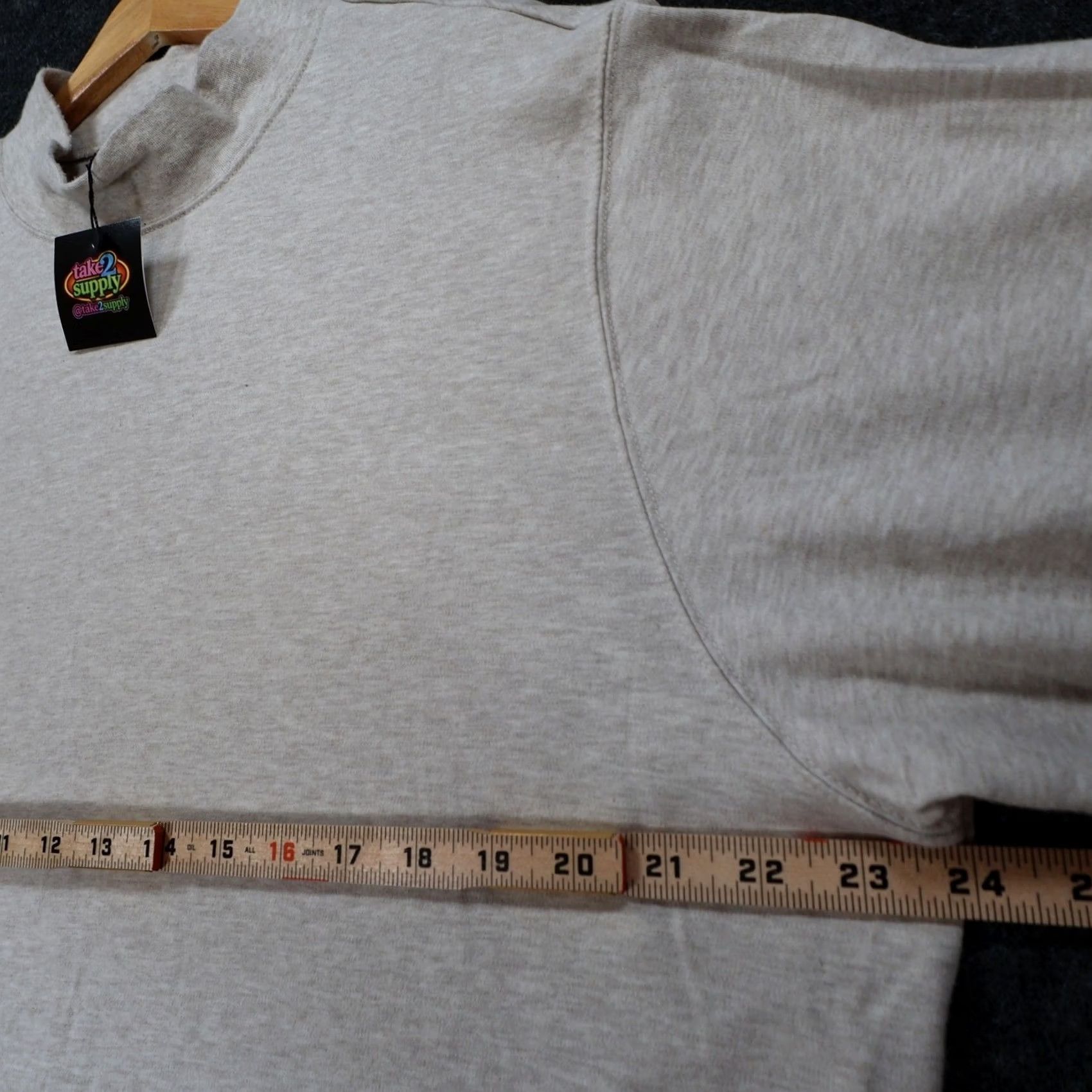 Roundtree & Yorke Roundtree & Yorke Shirt Mens XL Oatmeal Long Sleeve Cotton Mock Neck Size US XL / EU 56 / 4 - 3 Thumbnail