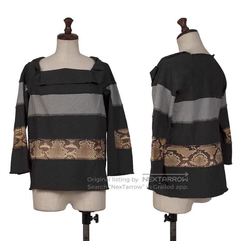Other Comme des Garcons Wool and Snake Skin Patchwork Top Size S / US 4 / IT 40 - 3 Thumbnail