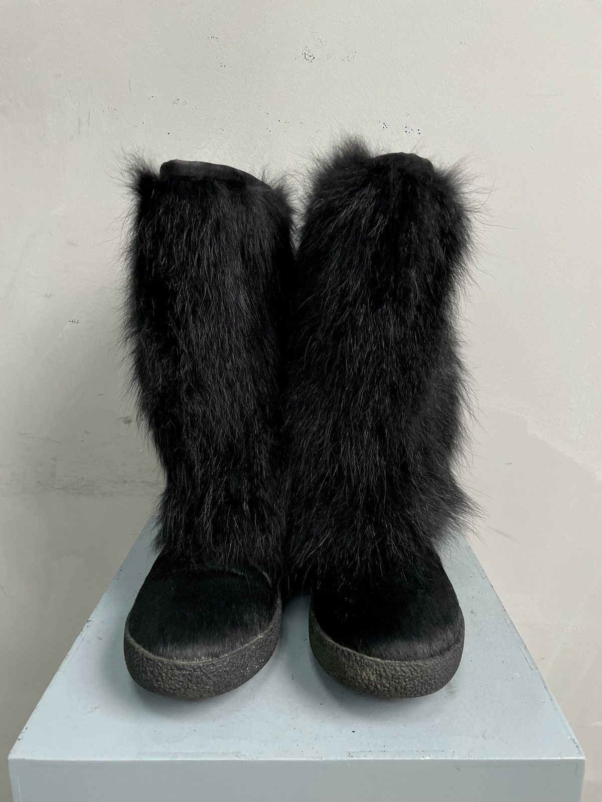 14th Addiction Rick owens style fur fuzzy opium gothic boots y2k Size US 6 / IT 36 - 5 Thumbnail