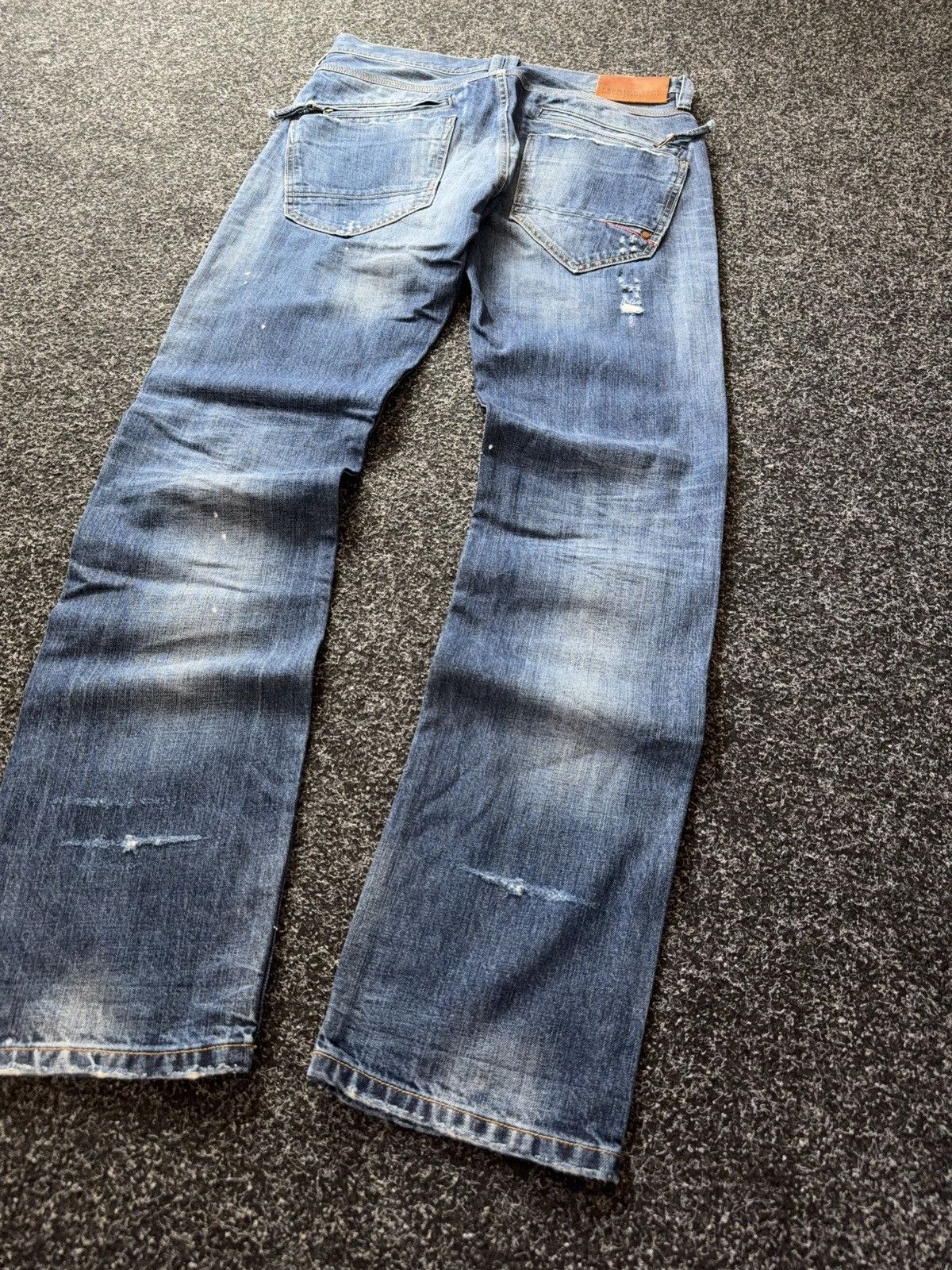 Vintage 00s Retro Japanese Y2K Vntg Grunge Distressed Denim Jeans Size US 32 / EU 48 - 14 Thumbnail