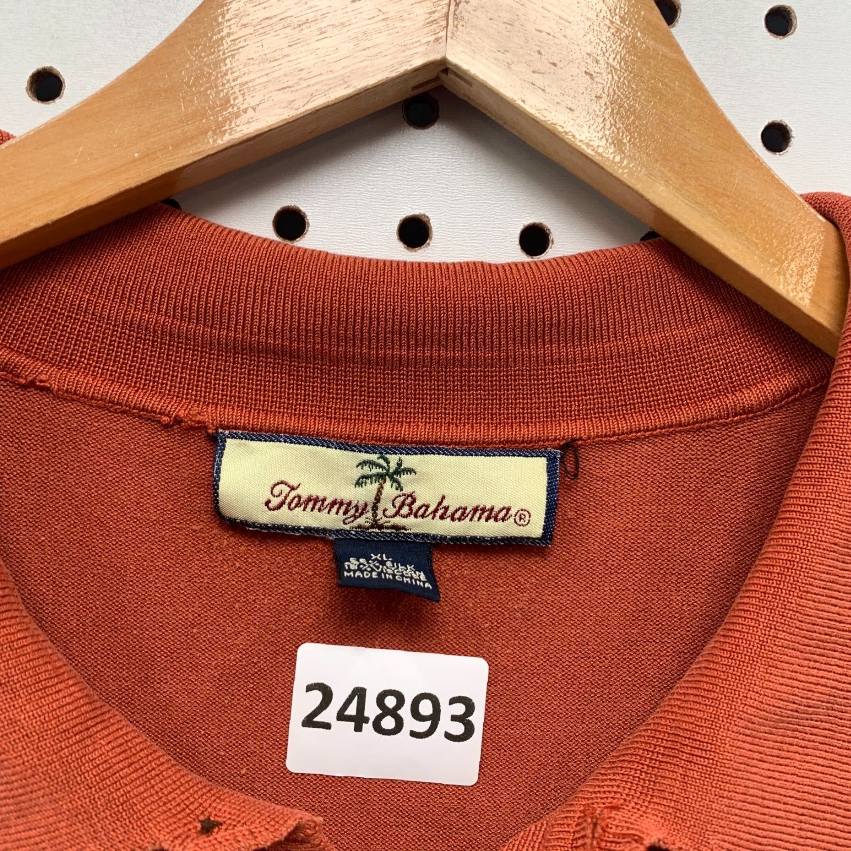 Tommy Bahama VINTAGE Tommy Bahama Polo Shirt Men Adult XL Short Sleeve Collared Silk Blend Burnt Orange 26x31 Size US XL / EU 56 / 4 - 6 Thumbnail