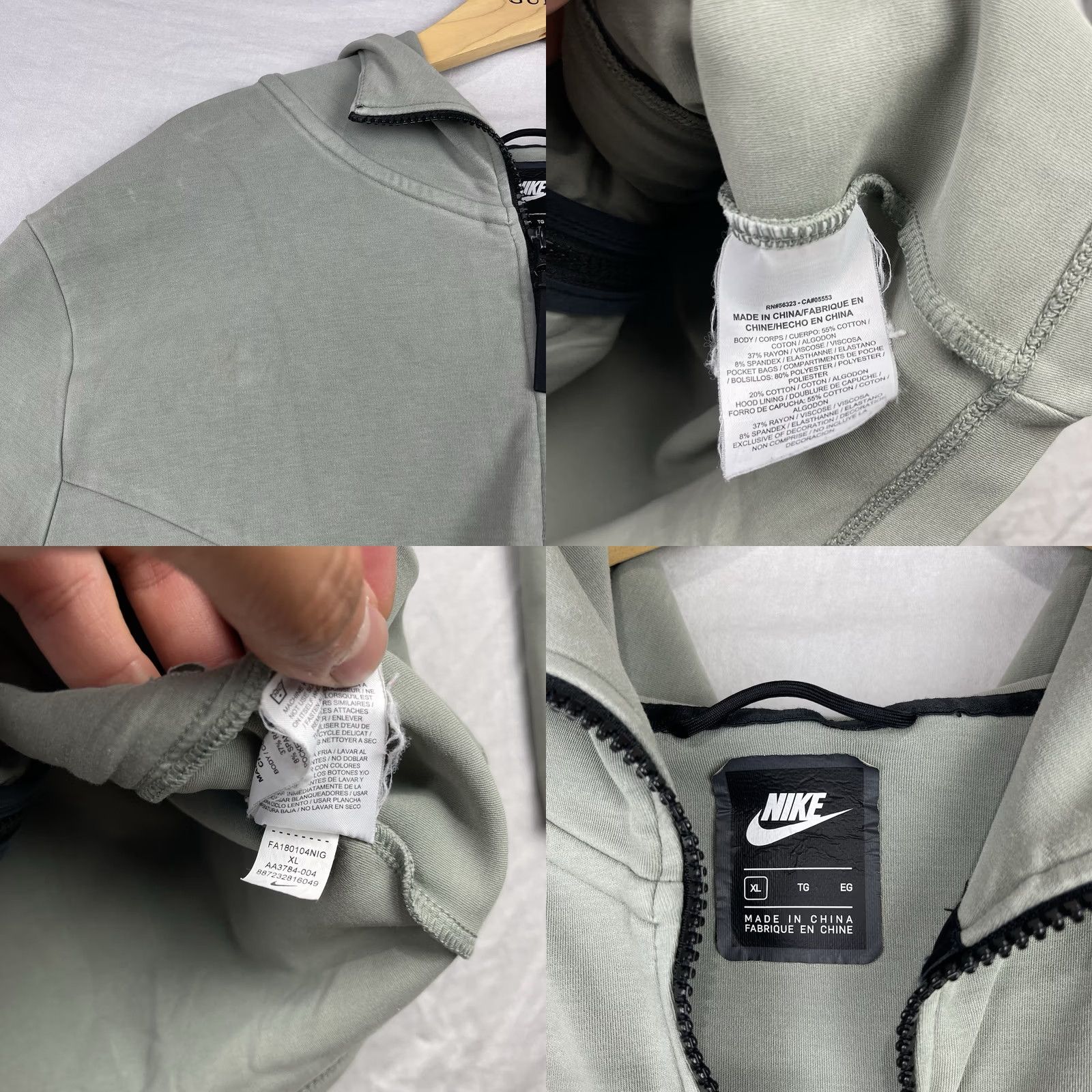 Nike Nike Hoodie Men XL Sportswear Tech Pack NSW Full Zip Sweater AA3784-004 Size US XL / EU 56 / 4 - 8 Thumbnail