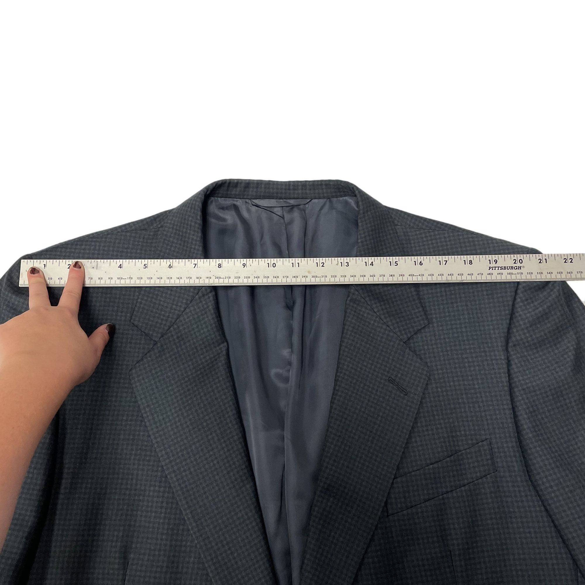 Hickey Freeman Vtg Hickey Freeman BOARDROOM Green Blue Check Sport Coat Size 48R - 10 Thumbnail