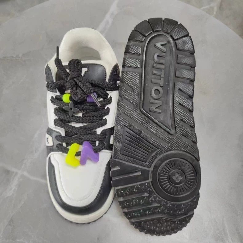 Louis Vuitton LV Trainer Black and White Sneakers-2506 Size US 10.5 / EU 43-44 - 3 Thumbnail