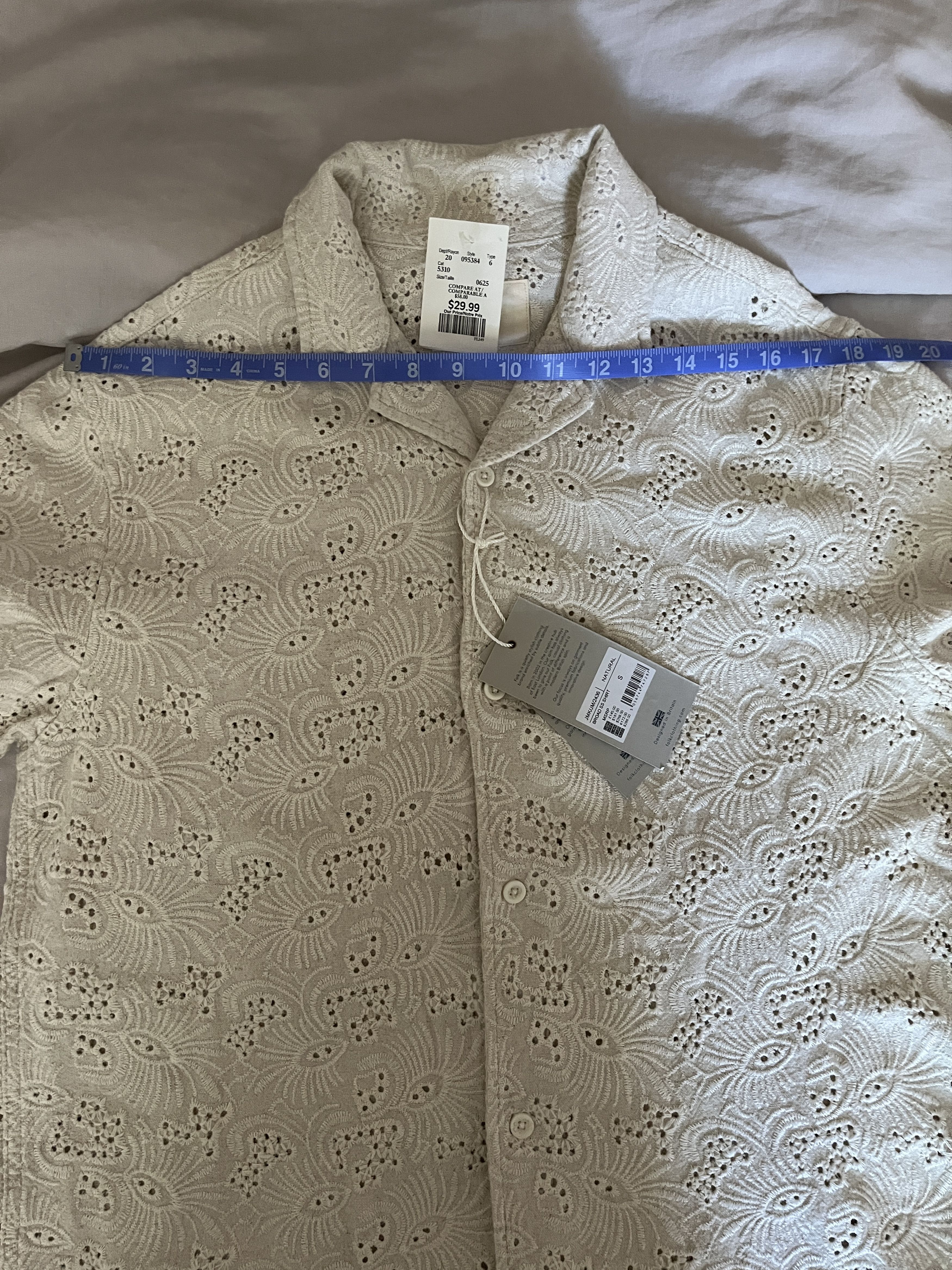 Folk Folk Crochet Eyelet Summer Button Up Size US S / EU 44-46 / 1 - 9 Thumbnail
