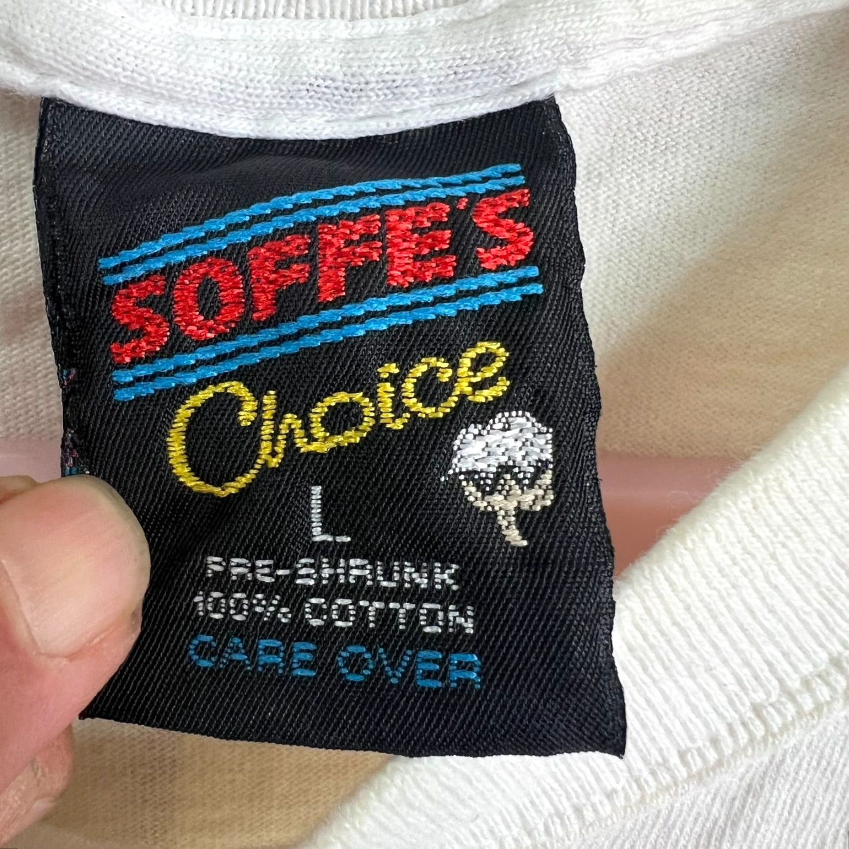 Soffe Vintage Marines T-Shirt Adult Large White Graphic Print Crew Neck Logo 90s Mens Size US L / EU 52-54 / 3 - 5 Thumbnail