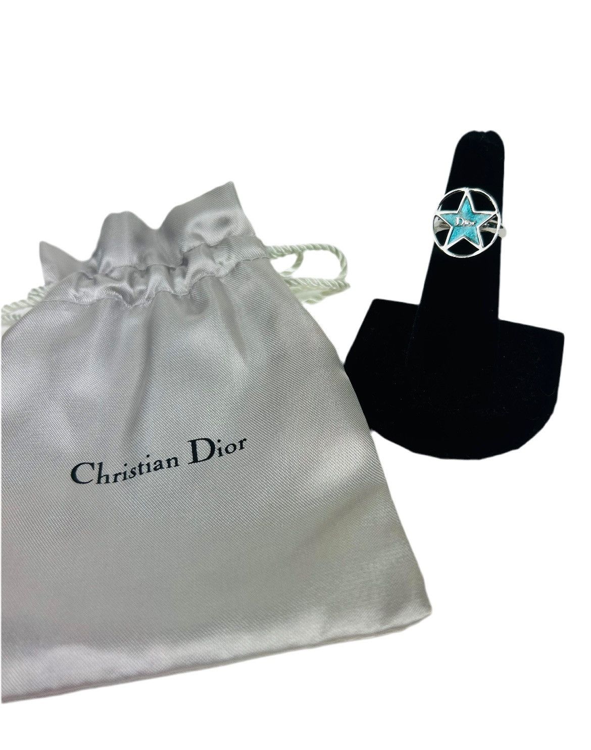 Dior Dior Blue Star Logo Ring One Size Size ONE SIZE - 1 Thumbnail