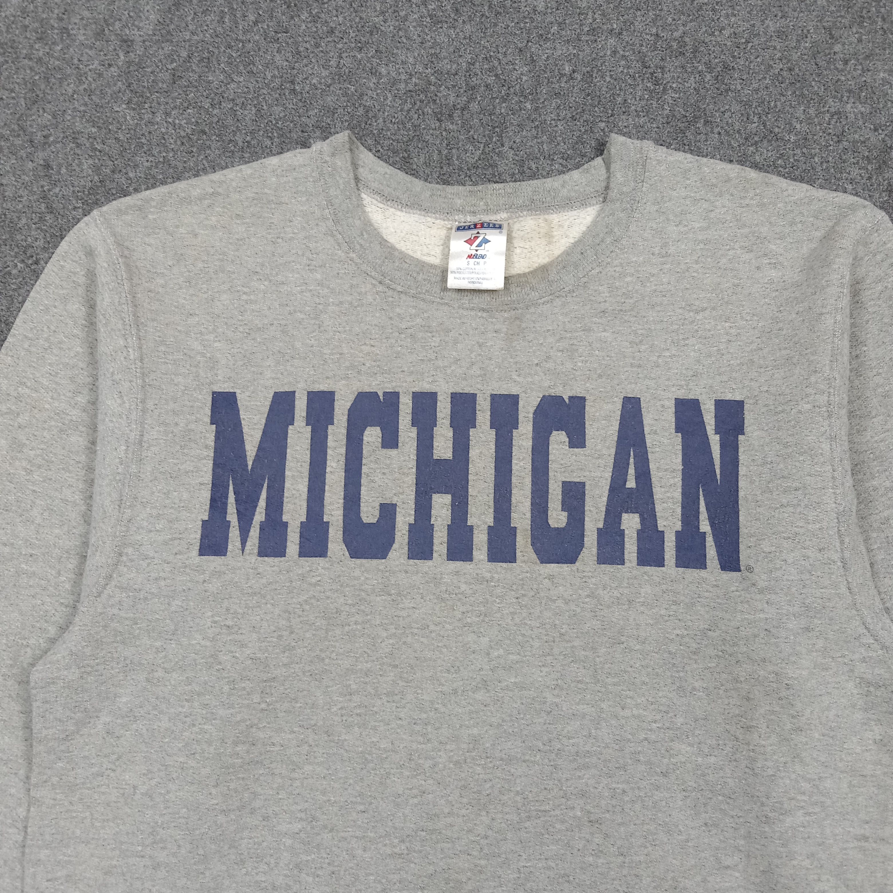 Jerzees Michigan University Sweatshirt Pullover C278N7 Size US S / EU 44-46 / 1 - 2 Thumbnail