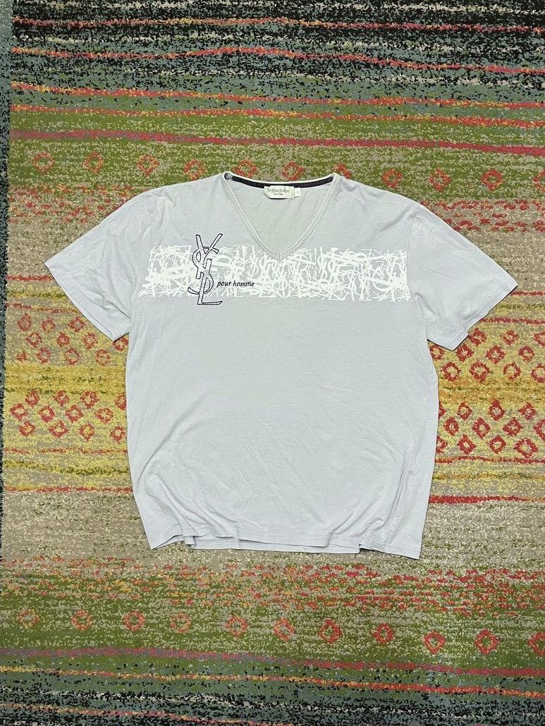 Vintage Vintage YSL Yves Saint Laurent Big Logo T-shirt XL Size US XL / EU 56 / 4 - 1 Thumbnail