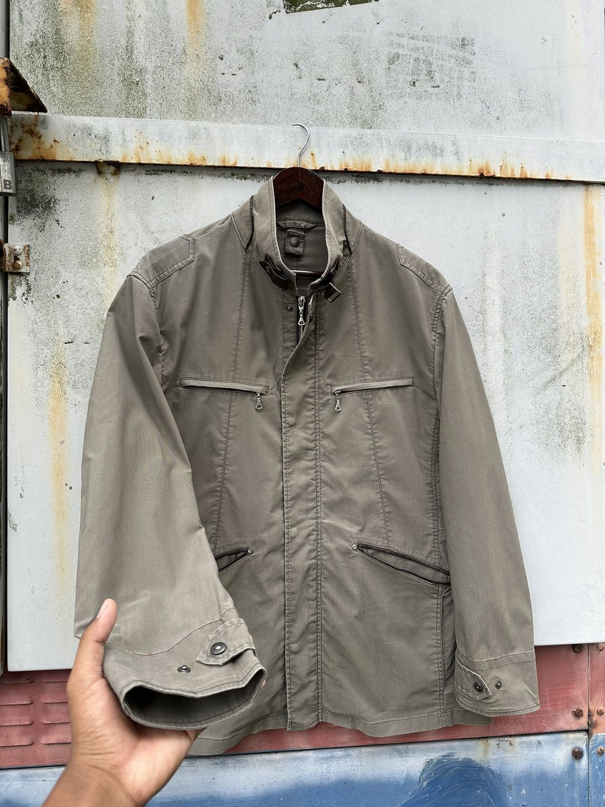 Vintage 👹Vintage Intermezzo Olive Green Chore Jacket Size US L / EU 52-54 / 3 - 7 Thumbnail