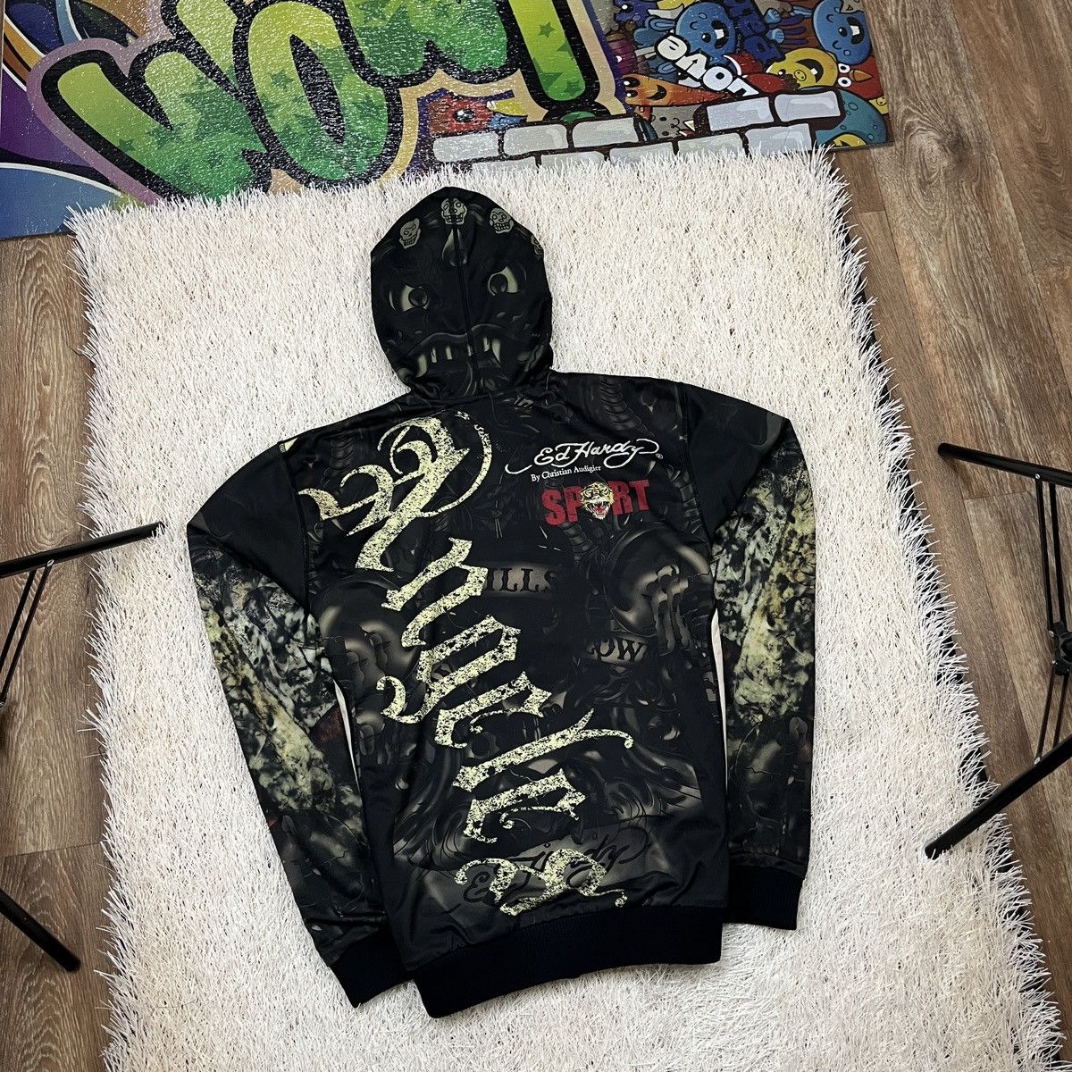 Ed Hardy Ed Hardy by Christian Audigier Jacket Zip Up Hoodie w Tiger Size US L / EU 52-54 / 3 - 2 Thumbnail