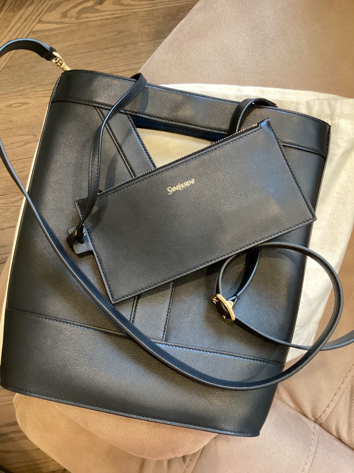 Yves Saint Laurent Saint Laurent Y Small Tote Black Size ONE SIZE - 5 Thumbnail