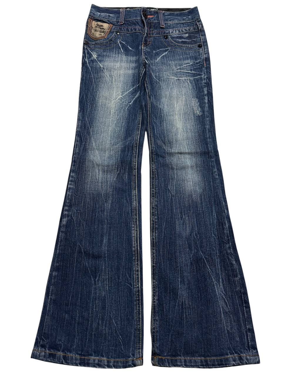 Vintage 💥Flare💥Vintage Blow By Blue Whisker Tunder Bootcut Sick Jean Size US 28 / EU 44 - 2 Thumbnail