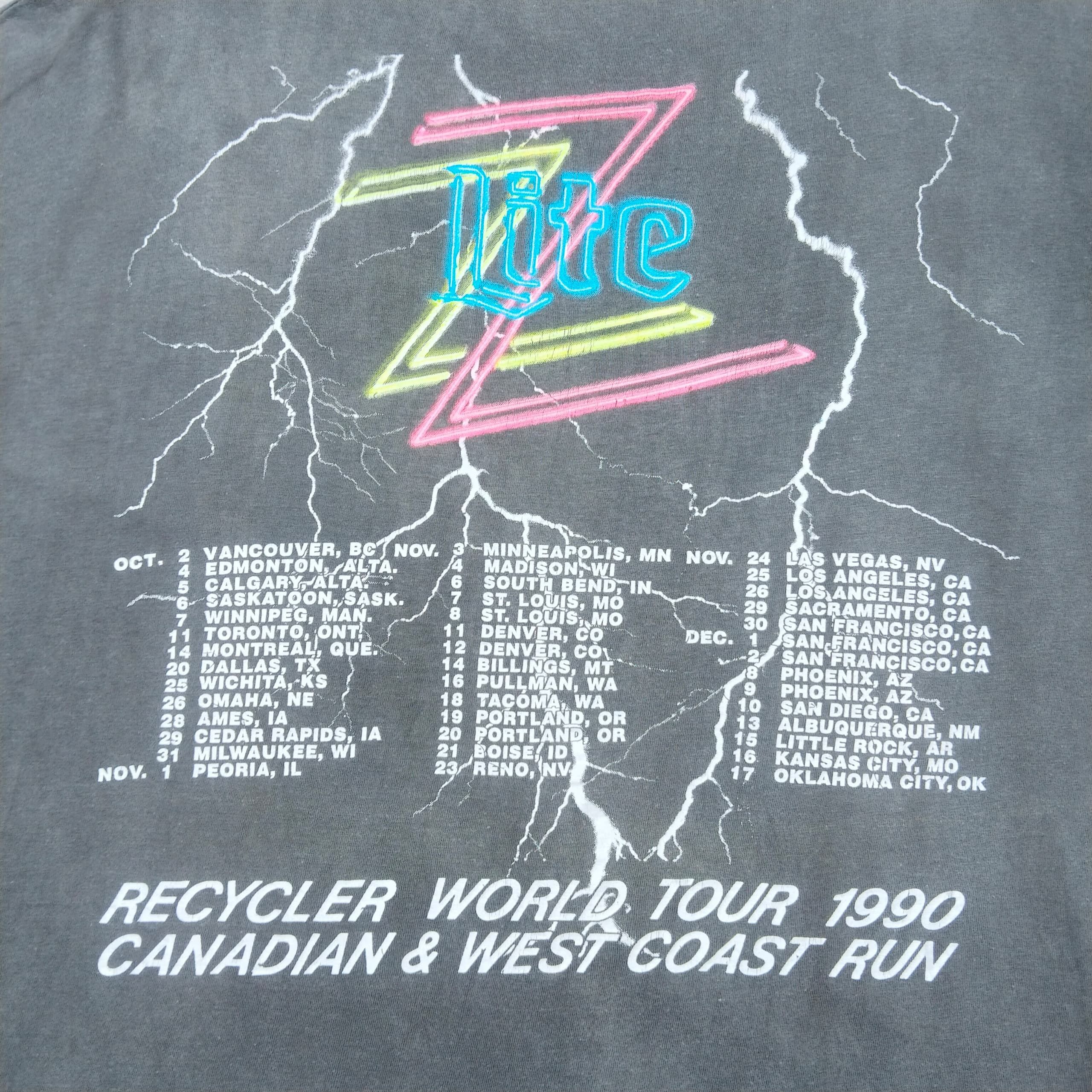 Band Tees × Vintage VINTAGE TRASHED ZZ TOP RECYCLER WORLD TOUR 1990 T SHIRT Size US XL / EU 56 / 4 - 4 Thumbnail