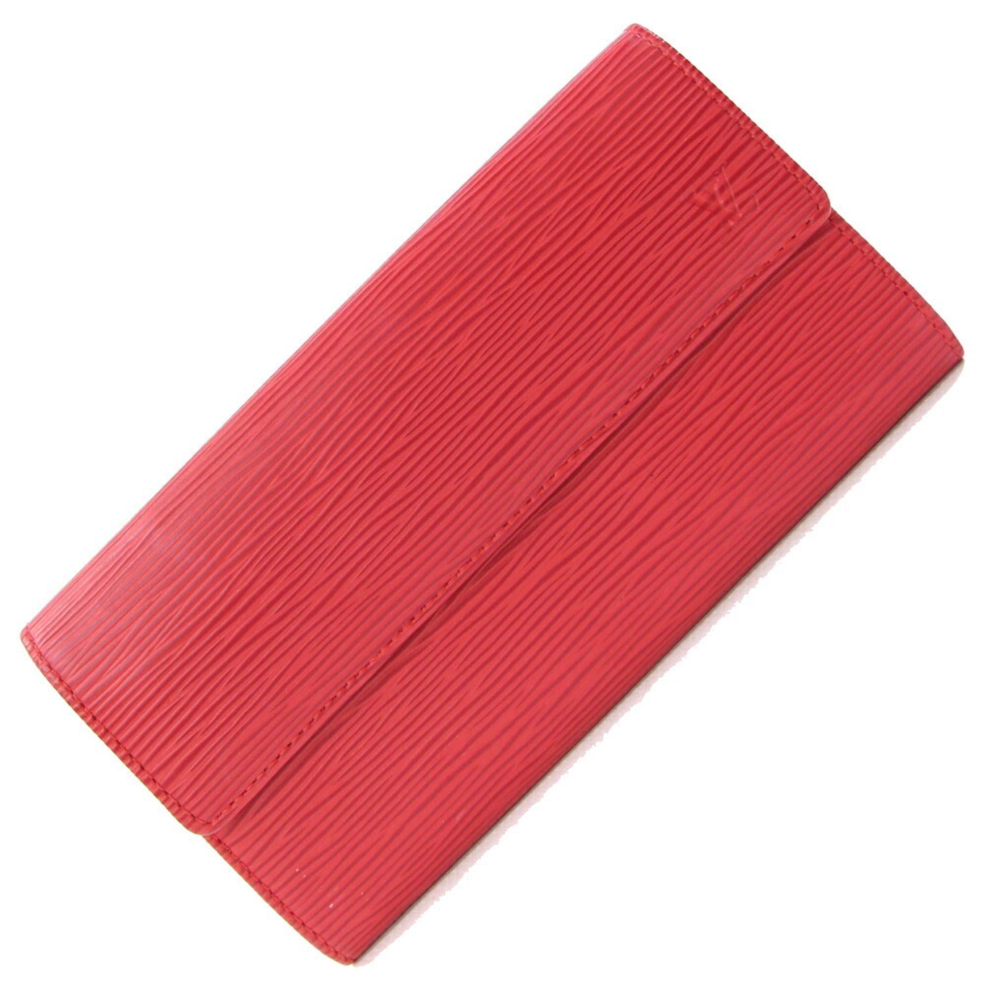 Louis Vuitton Epi Portefeuille Sarah Bifold Wallet M60316 Carmine Long Red Women's LOUIS VUITTON