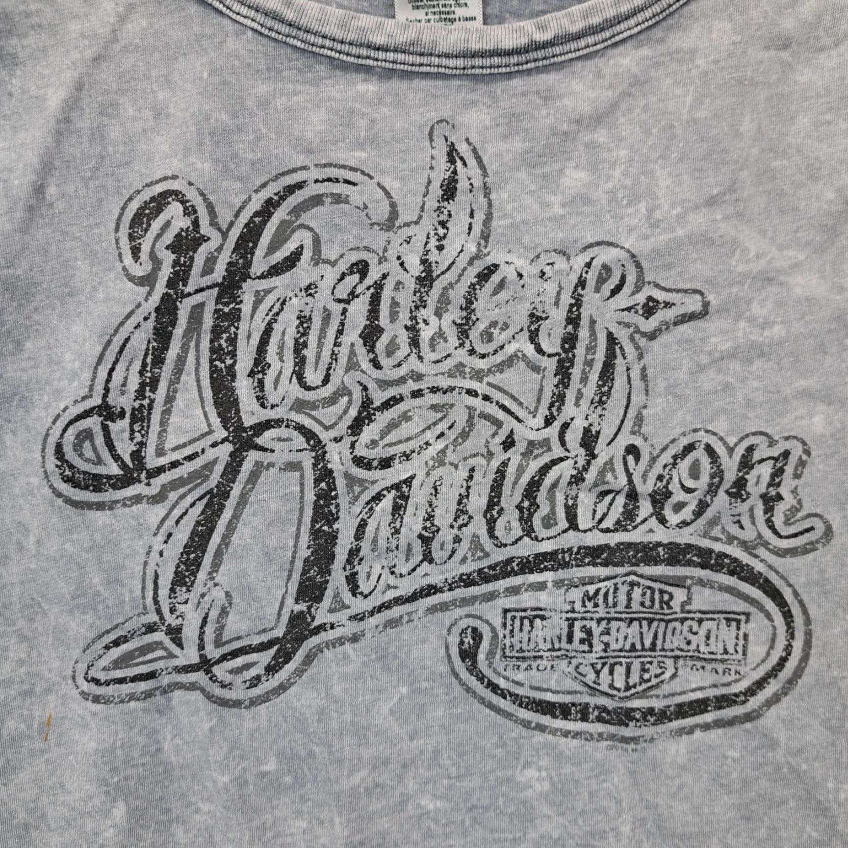 Harley Davidson Harley Davidson Shirt Women L Gray Motorcycle Graphic Lace Shoulders Crew Neck Short Sleeve 100% Cotton Womens Size L / US 10 / IT 46 - 4 Thumbnail