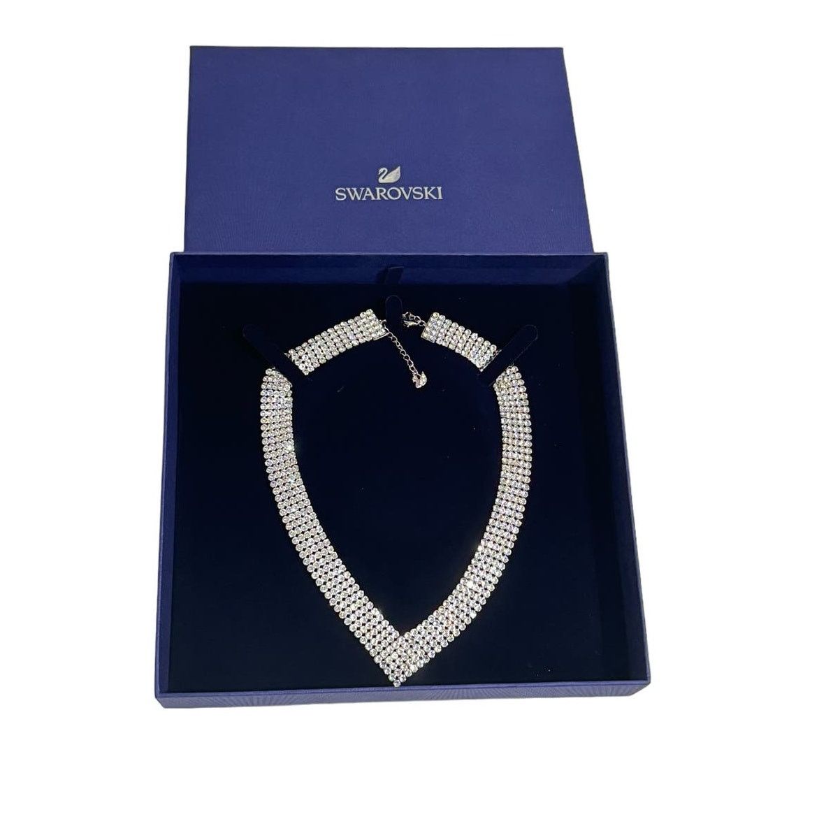 Swarovski Swarovski FIT MESH Necklace, White, Palladium plated new Size ONE SIZE - 1 Thumbnail