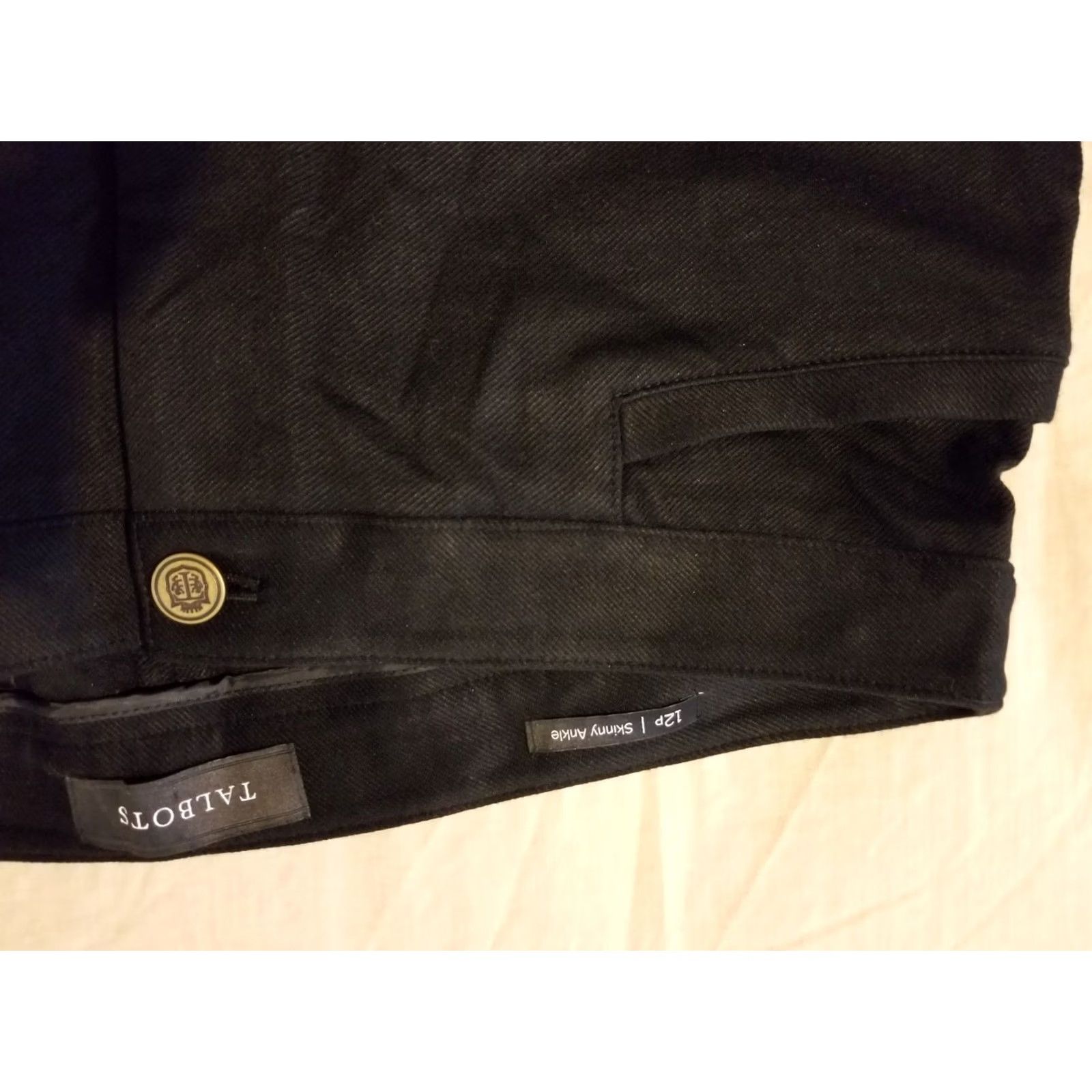 Talbots Talbots Dress Pants 12P Slack Chino Trouser Khaki Black Womens Size 34" / US 12 / IT 48 - 4 Thumbnail