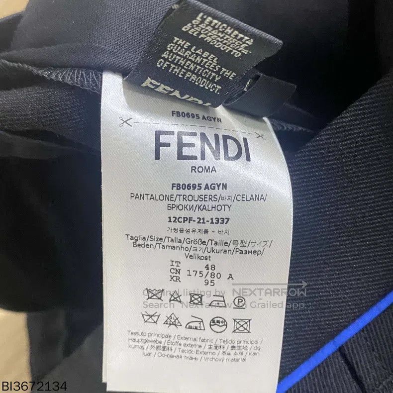 Fendi Fendi Black and blue striped shorts Size US 32 / EU 48 - 4 Thumbnail
