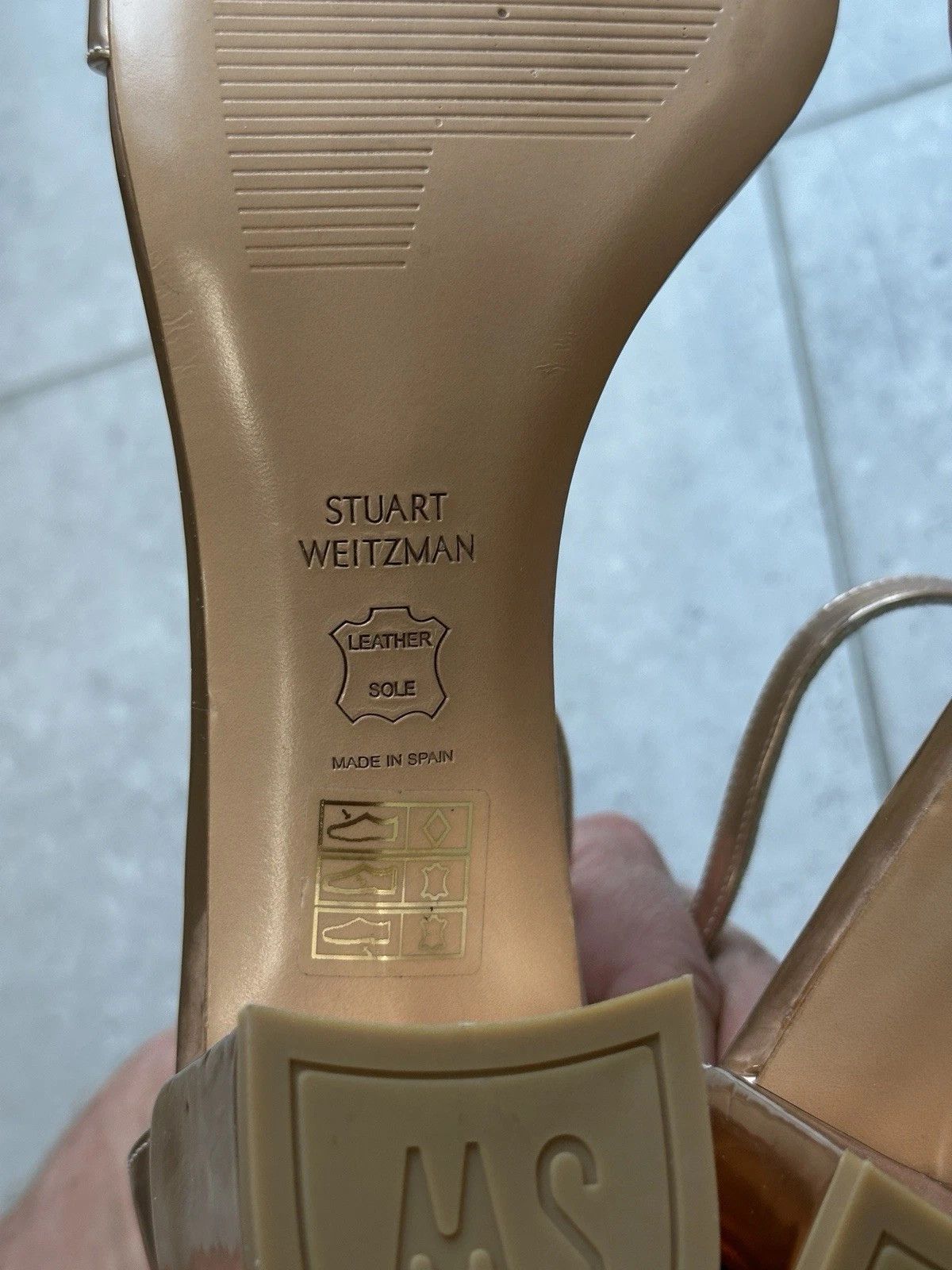 Stuart Weitzman Stuart Weitzman Shoes Womens Gold Heels Sandals Heeled Size US 7.5 / IT 37.5 - 14 Thumbnail