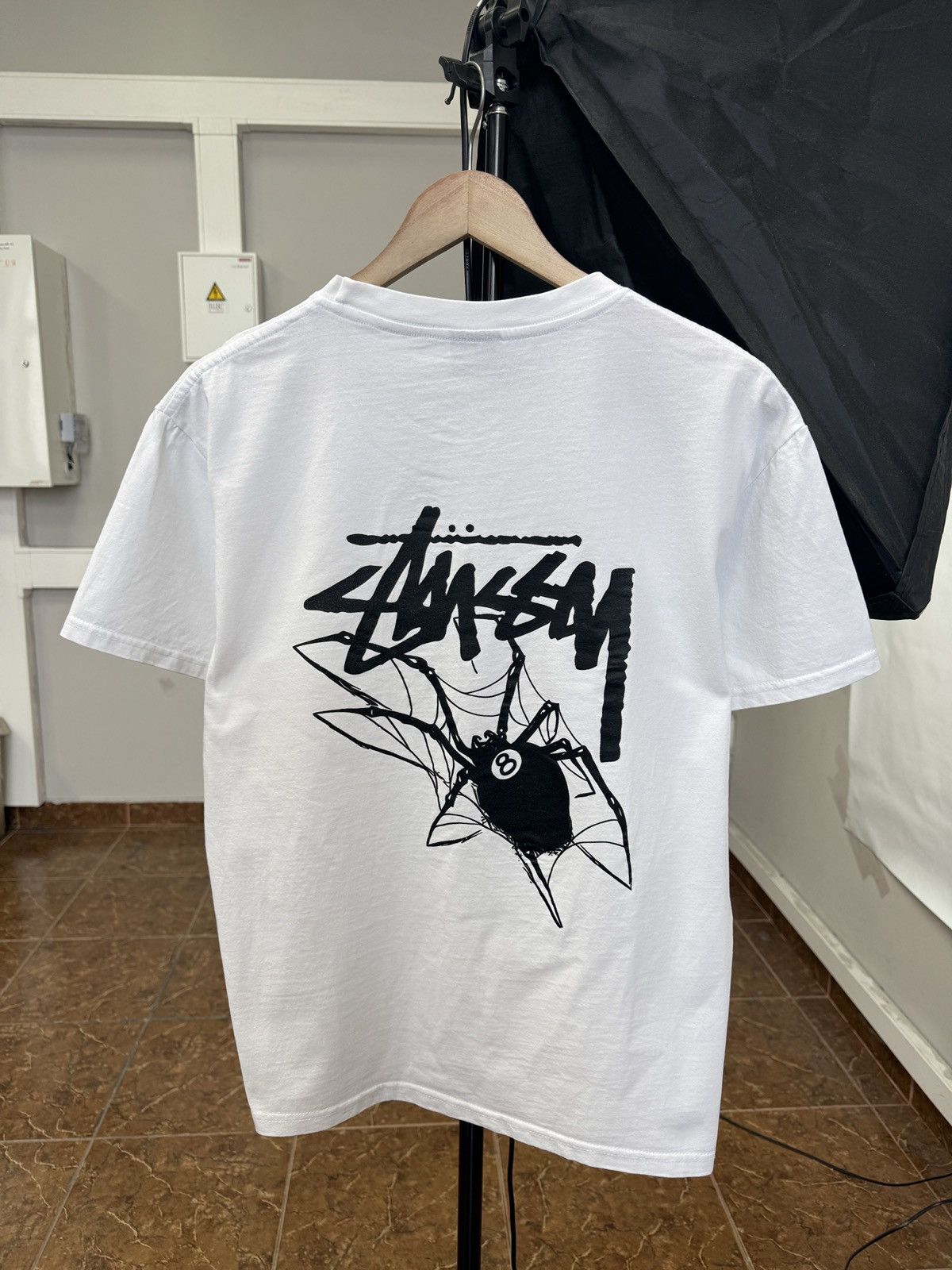 🇺🇸🎱🕷️ Y2K Stussy Spider 8 Ball T-Shirt Rare Retro Hype