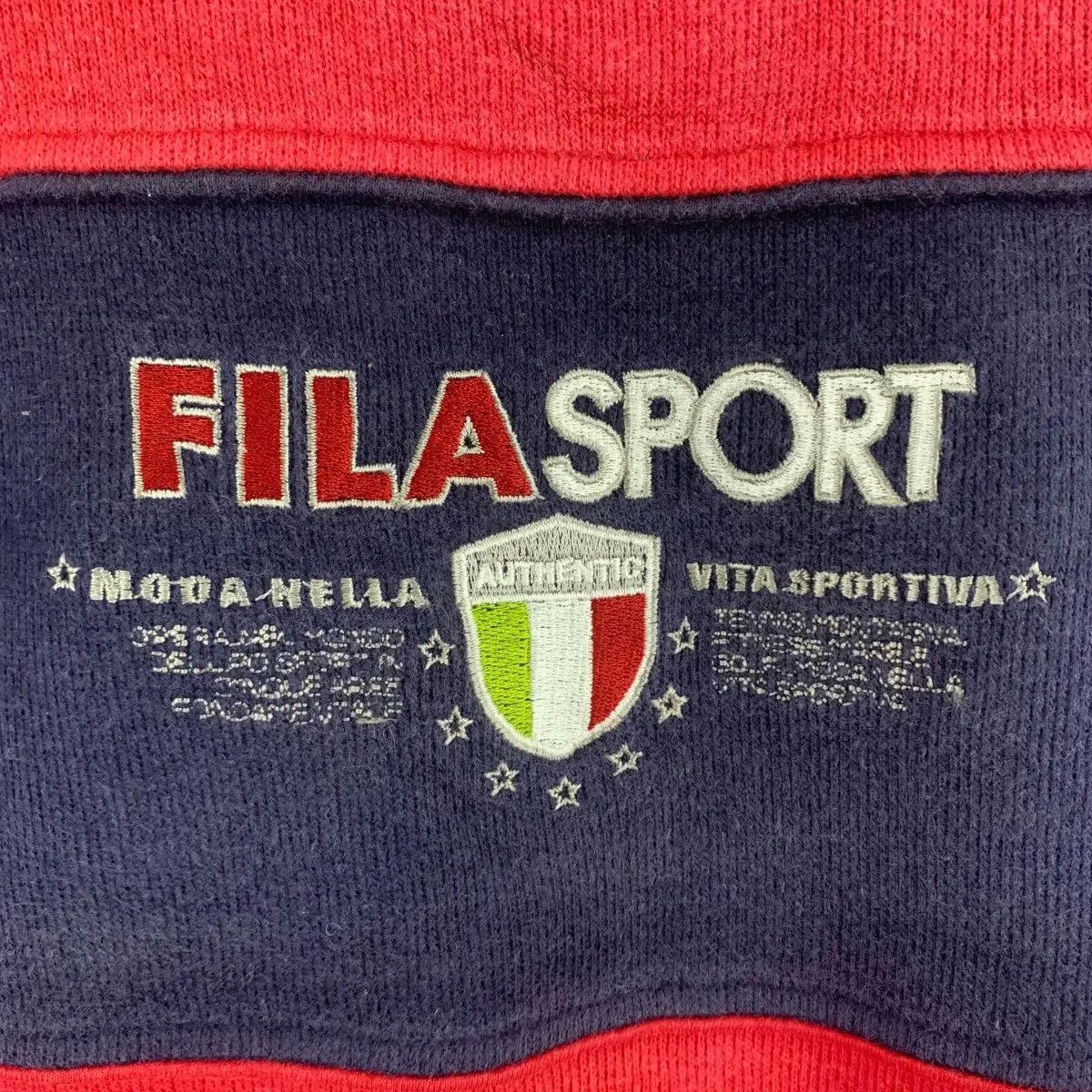 Fila Vtg FILA BIELLA ITALIA Sportiva Center Logo Flag Sweatshirt Size XL / US 12-14 / IT 48-50 - 7 Thumbnail