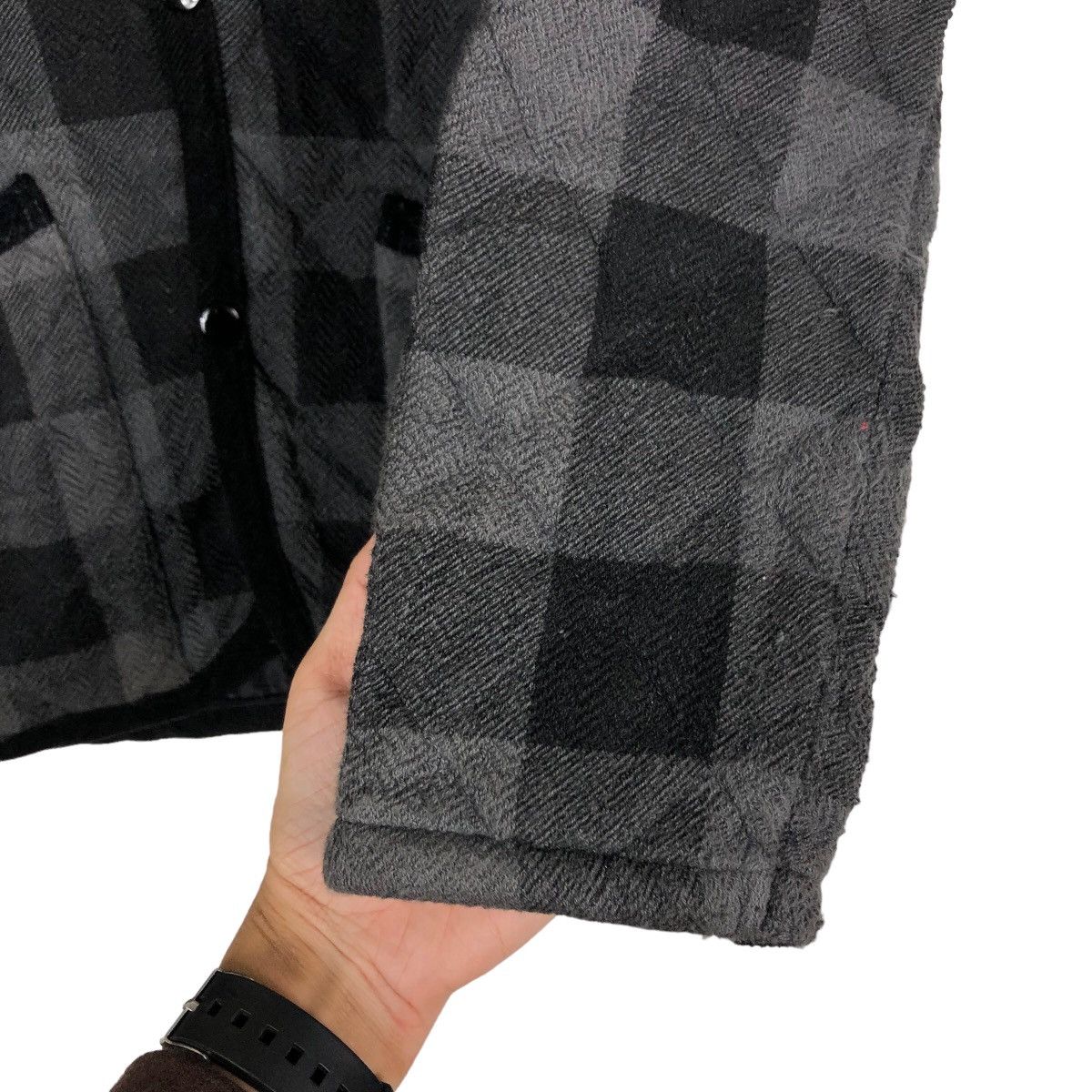Issey Miyake 🔥Vintage Quilted Button Jacket Global Work Japan Tartan Size US M / EU 48-50 / 2 - 15 Thumbnail