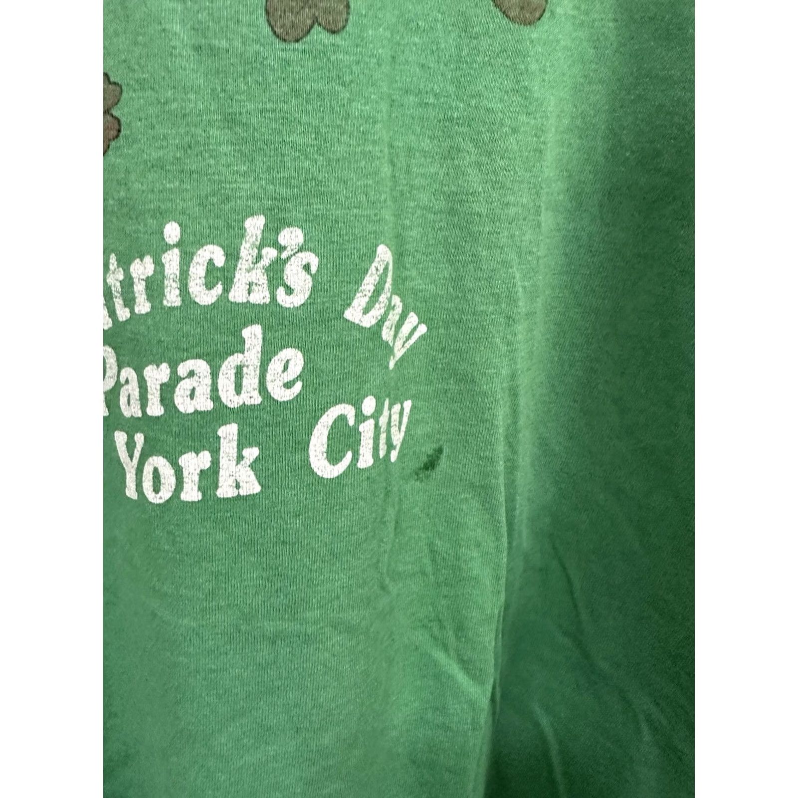 Vintage VTG 80s New York City St Patrick's Day Parade Paper Thin Burnout T-Shirt XL Shirt Mens Green Burnout 80s St Patrick's Day VTG NY City Size US XL / EU 56 / 4 - 7 Thumbnail