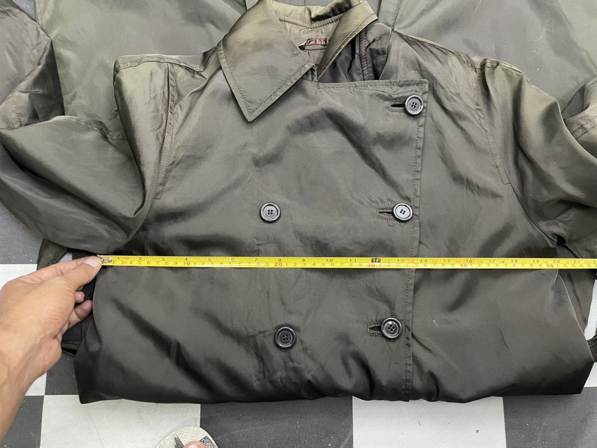 Prada 🔥Rare Prada Double Breasted Belted Nylon Trech Coat Size L / US 10 / IT 46 - 15 Thumbnail