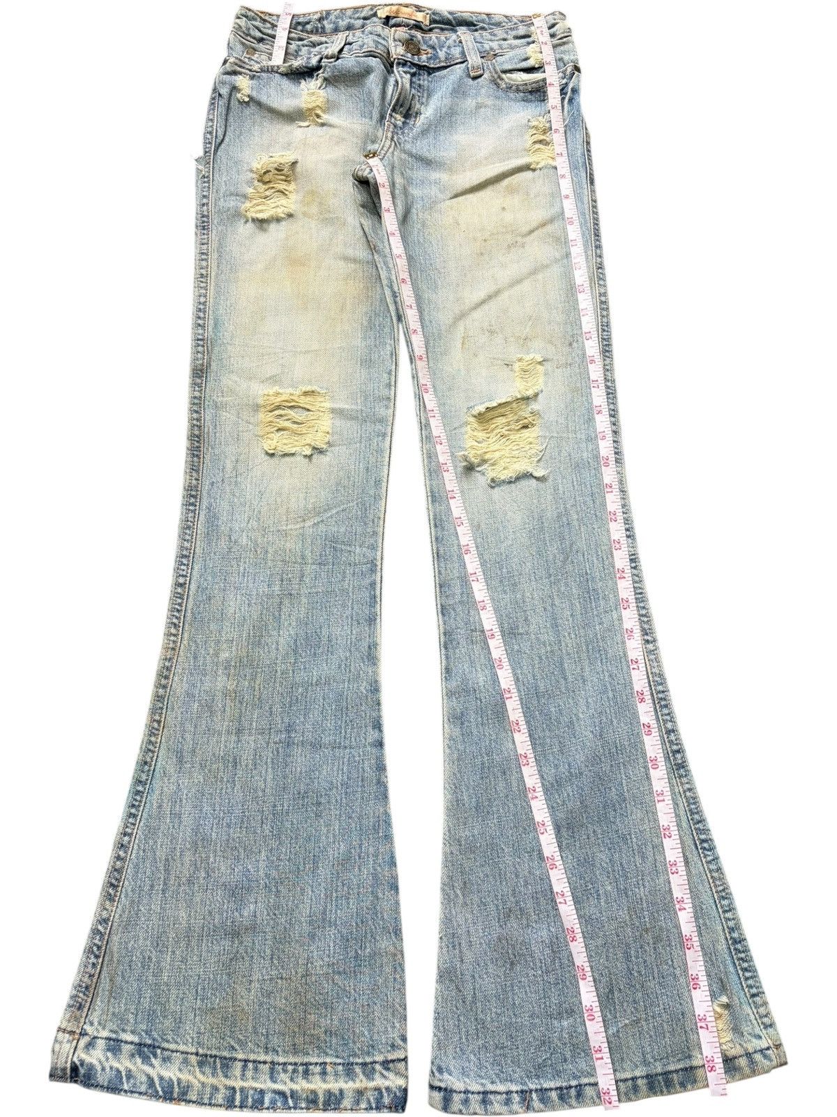 Abercrombie & Fitch Vintage Abercrombie Distress Low Rise Flare Jeans Size 27" / US 4 / IT 40 - 7 Thumbnail