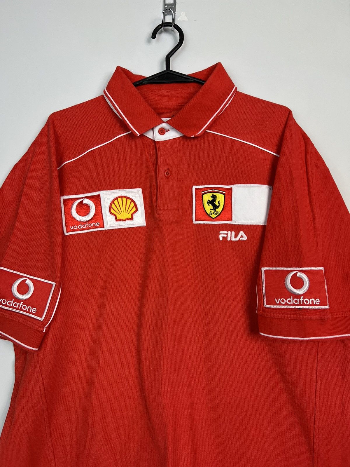 Ferrari Polo Shirt Fila Ferrari F1 Racing Nascar Vintage 90’s Size US XXL / EU 58 / 5 - 2 Thumbnail