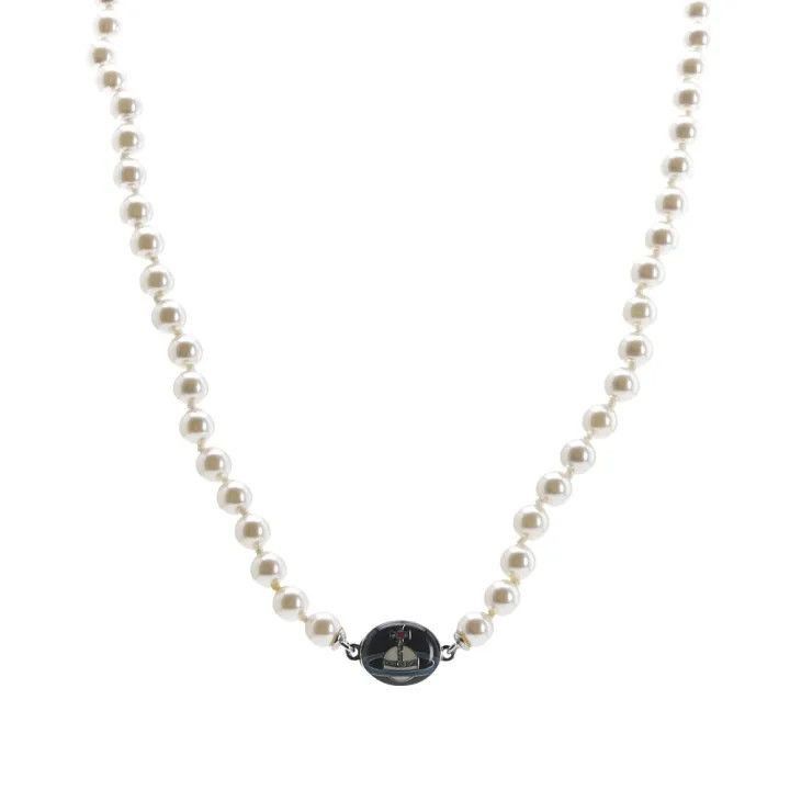 Other Vivienne Westwood Pearl Necklace with Black Enamel -2507 Size ONE SIZE - 1 Thumbnail