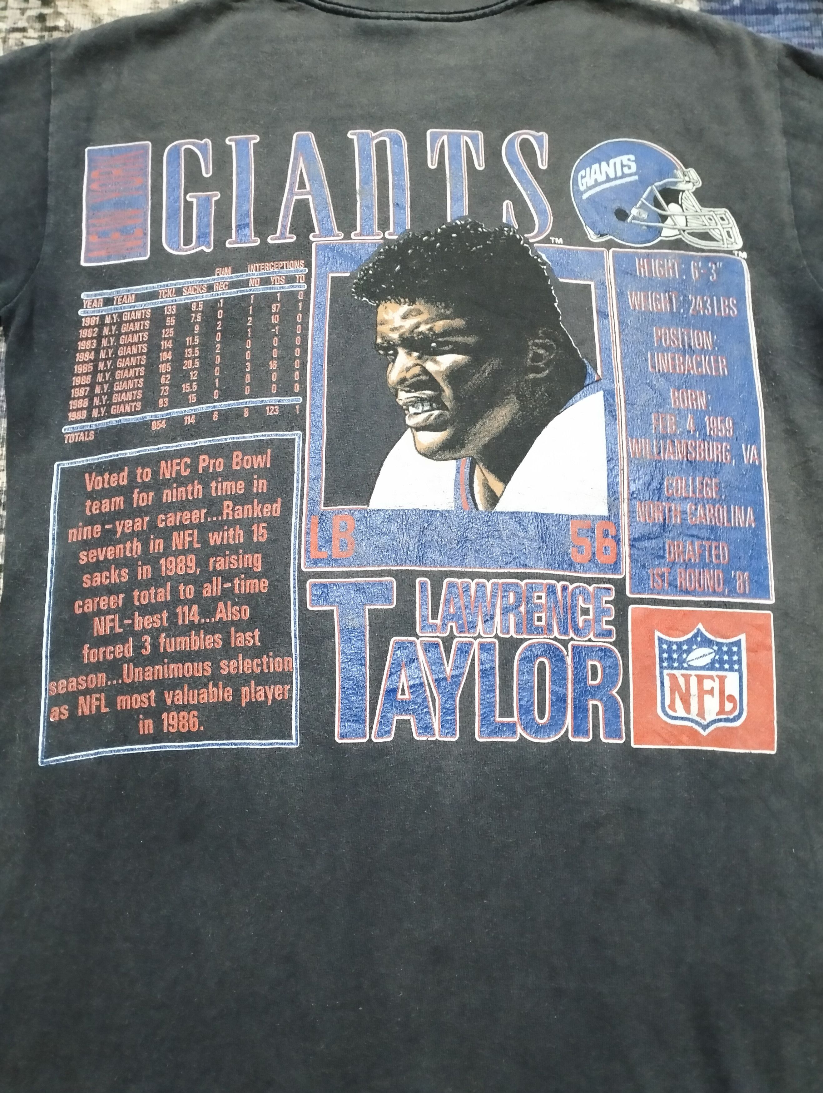 NFL VTG USA Nutmeg Black NFL New York Giants Lawrence Taylor Tee Size US M / EU 48-50 / 2 - 4 Thumbnail