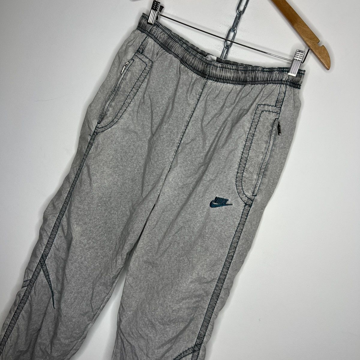 Nike × Vintage Vintage Nike Oversized Drill Y2K Grey Tracksuit 80s 90s Size US M / EU 48-50 / 2 - 11 Thumbnail