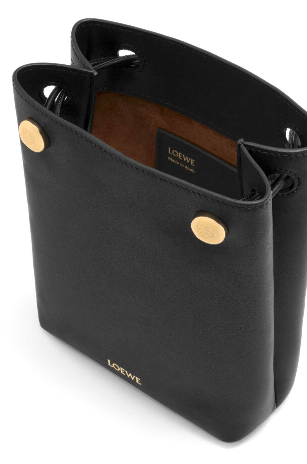 Loewe LOEWE Pebble $1850 Black Leather Pouch New And Authentic Size ONE SIZE - 4 Thumbnail