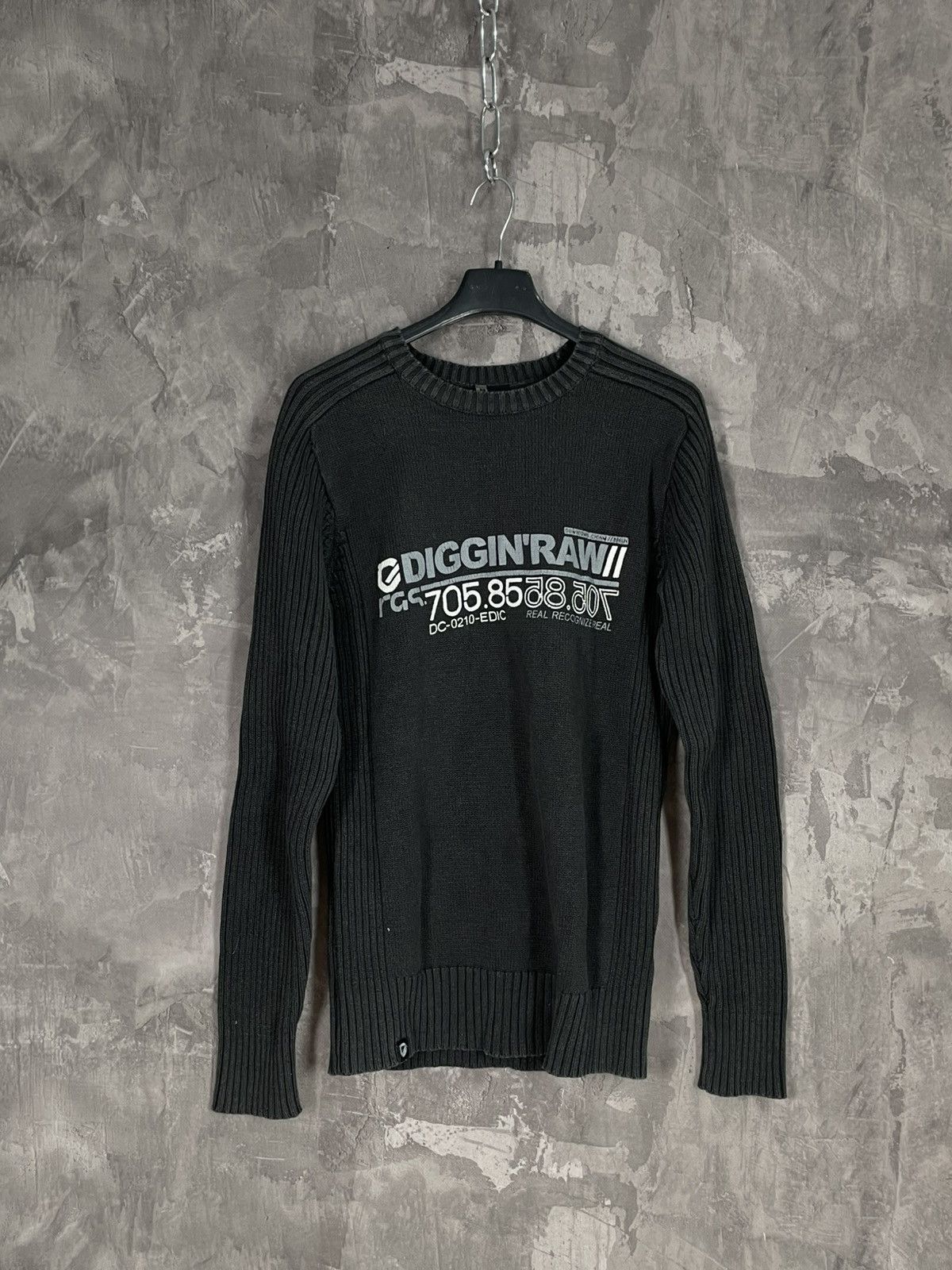 Vintage Y2K VTG Japanese style 3D striped knit sweater zip D&G style Size US S / EU 44-46 / 1 - 1 Thumbnail