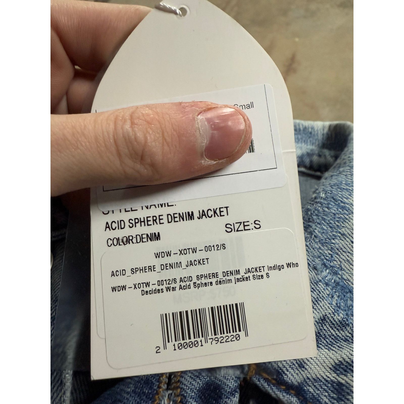 Who Decides War WDW Acid Sphere Denim Jacket New Small With Tags Size US S / EU 44-46 / 1 - 4 Thumbnail