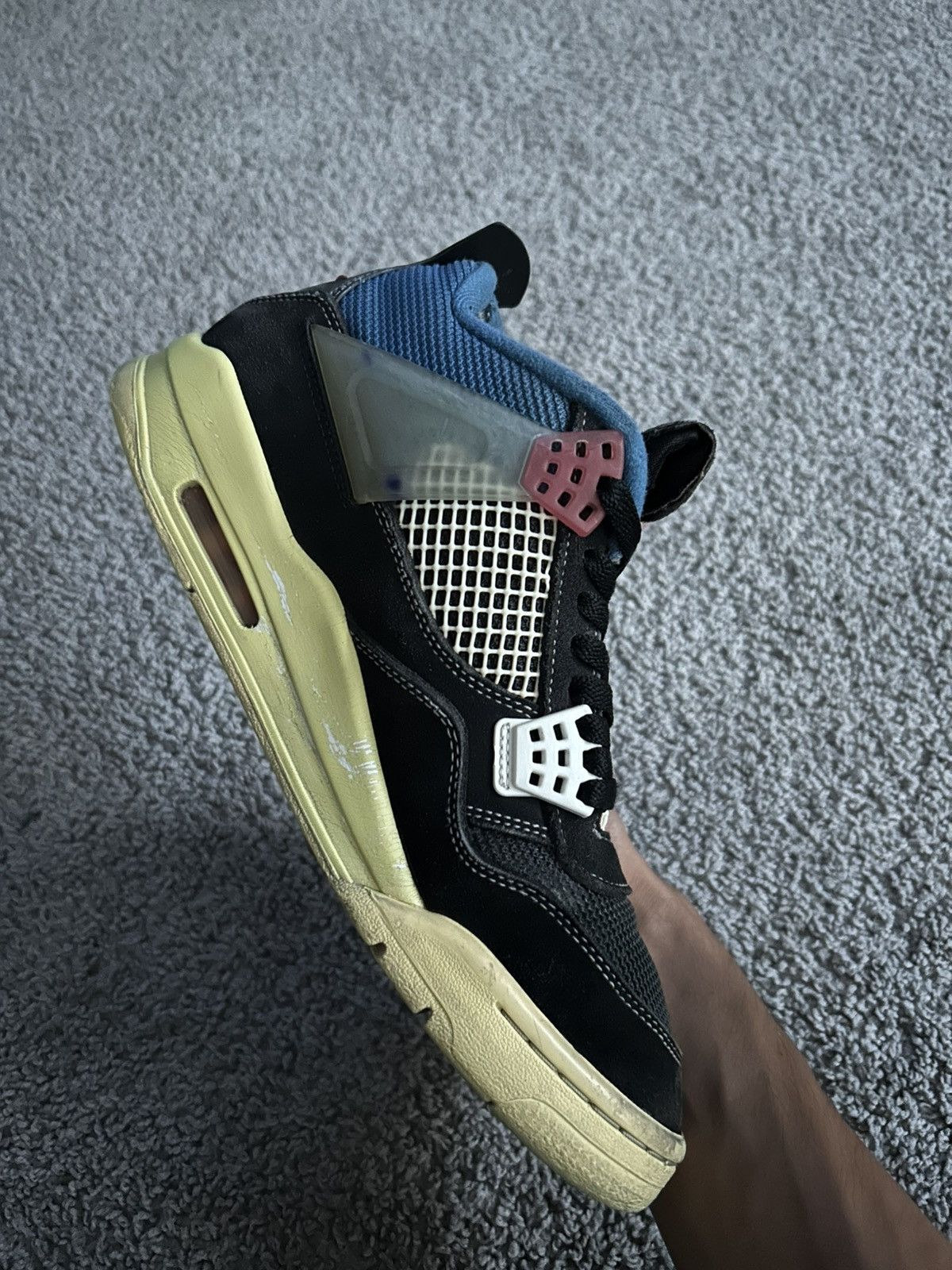 Union LA X Air Jordan Retro 4 Off Noir Size 9
