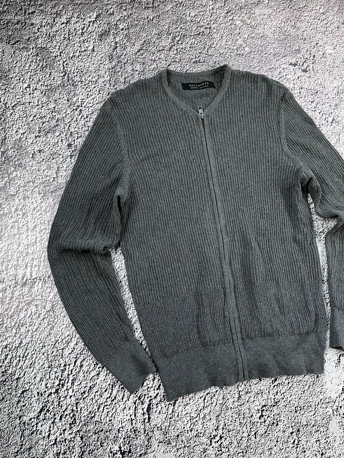 Allsaints Vintage Allsaints Knitted Mesh Zip Cardigan Mesh Jacket Size US M / EU 48-50 / 2 - 3 Thumbnail